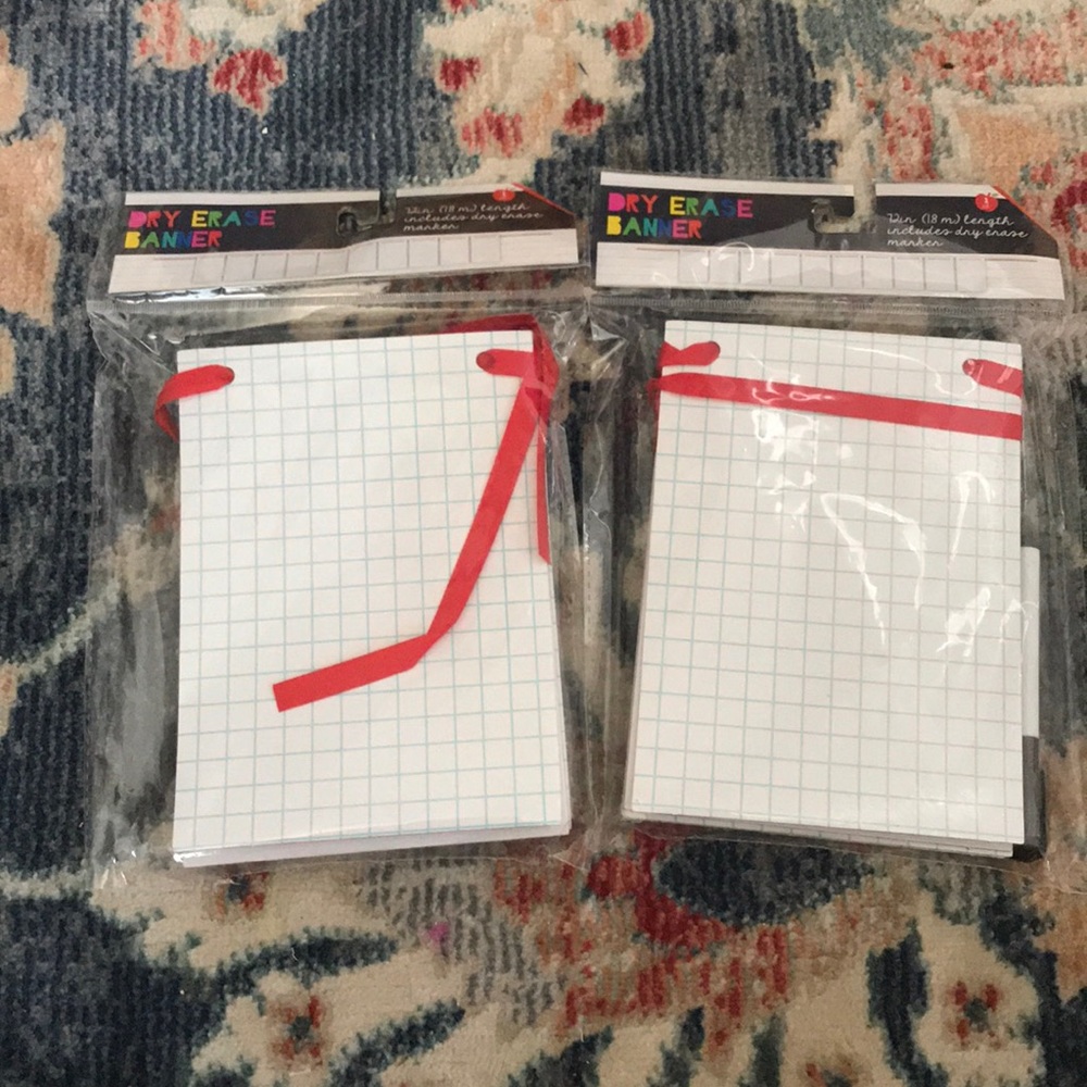 Dry Erase Banner Set of 2
